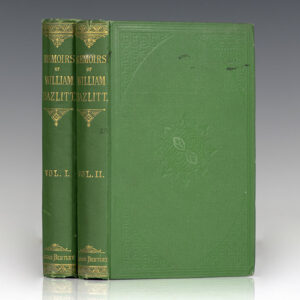 Memoirs of William Hazlitt. With Portions of His Correspondence.