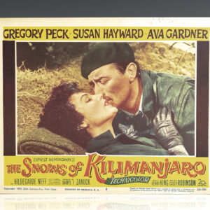 Ernest Hemingway's The Snows of Kilimanjaro Theatre Lobby Card Poster.