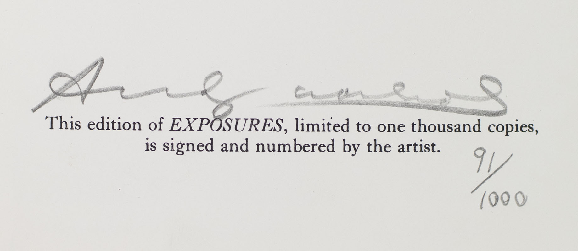 Andy Warhol’s Exposures.