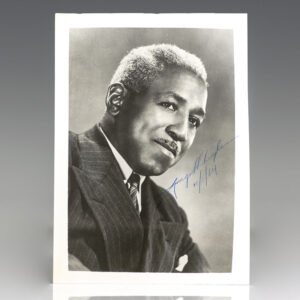 George S. Schuyler Signed Photograph.