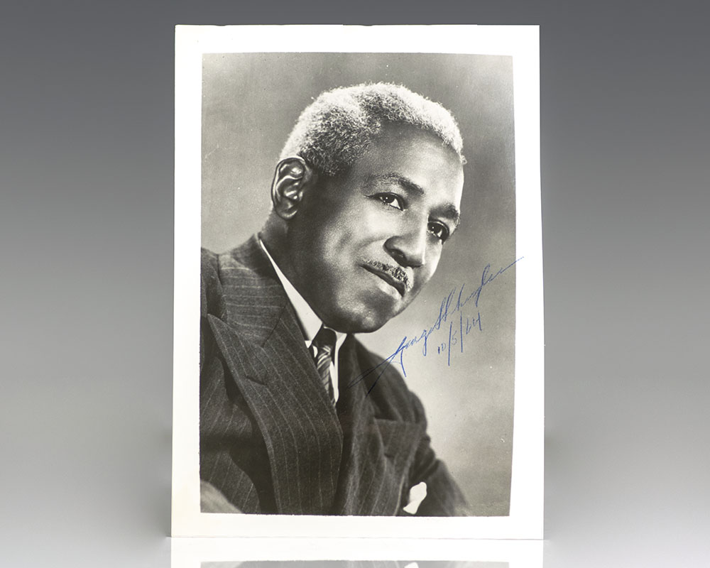 George S. Schuyler Signed Photograph.