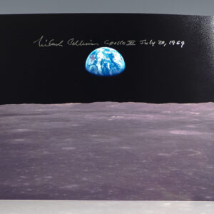 Michael Collins Signed Earthrise Photograph.