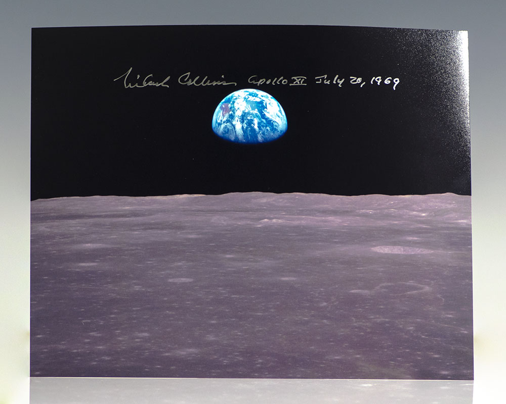 Michael Collins Signed Earthrise Photograph.