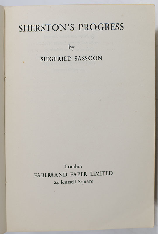 Sherston's Progress.