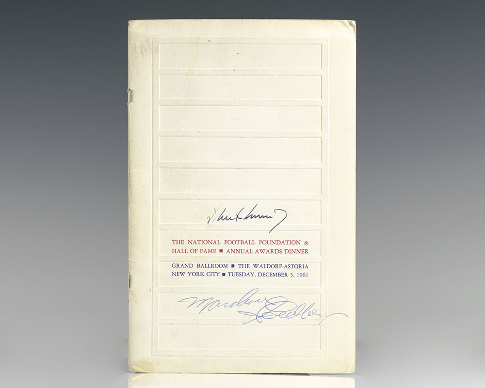 The National Football Foundation and Hall of Fame Annual Award Dinner [John F. Kennedy Signed Program].