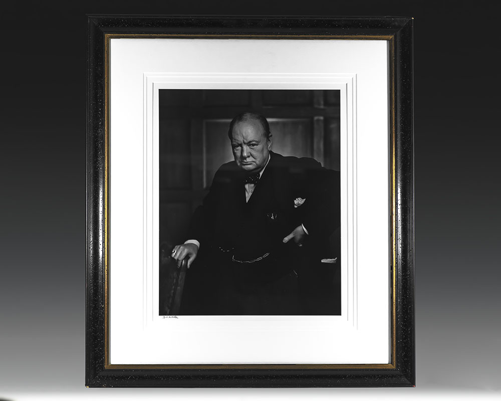Yousuf Karsh Signed Winston S. Churchill Portrait.