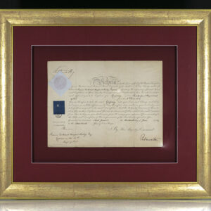 Queen Victoria Royal Military Appointment Signed.