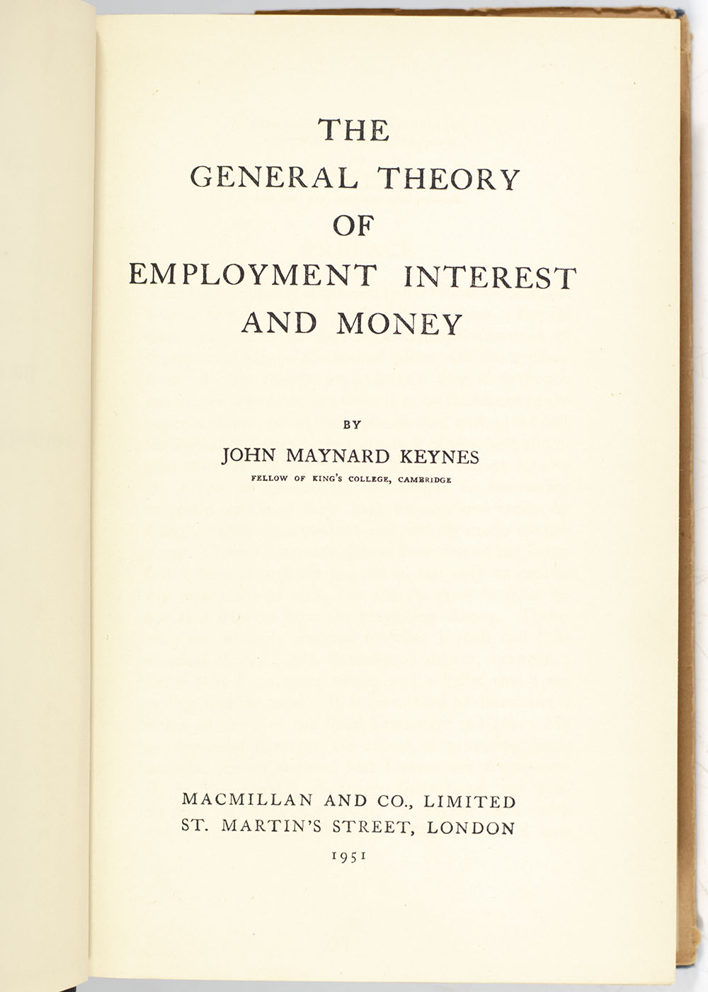 The General Theory of Employment, Interest and Money.