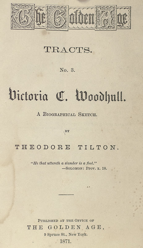 Victoria C. Woodhull. A Biographical Sketch.