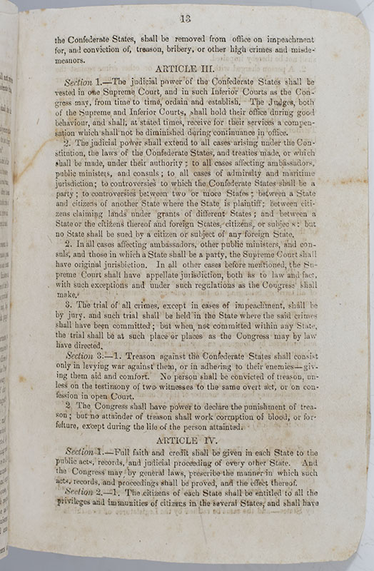 The Constitution of The Confederate States of America.