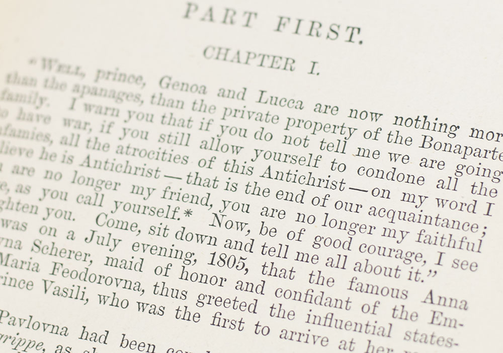 War and Peace. A Historical Novel.