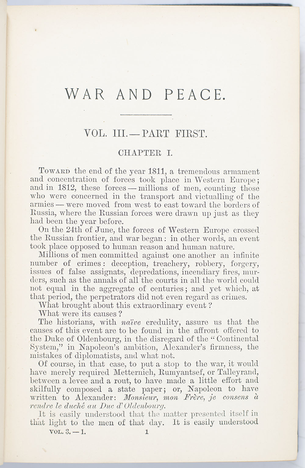 War and Peace. A Historical Novel.