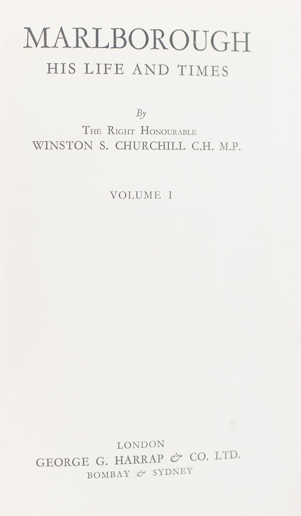 Marlborough: His Life and Times.