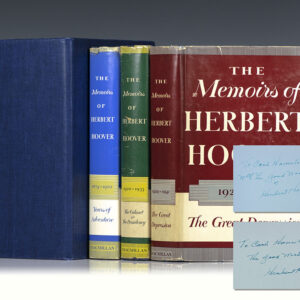 The Memoirs of Herbert Hoover: Years of Adventure 1874-1920; The Cabinet and the Presidency 1920-1933; The Great Depression 1929-1941: Three Volume Complete Set.
