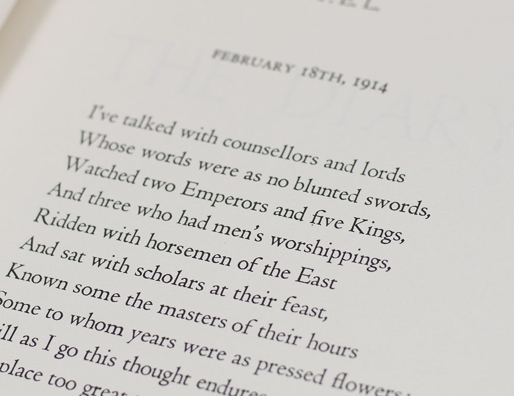 The Diary Kept by T. E. Lawrence While Travelling in Arabia During 1911.