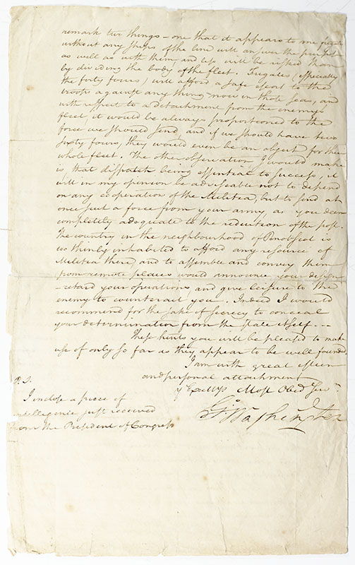 George Washington Autograph Letter Signed.