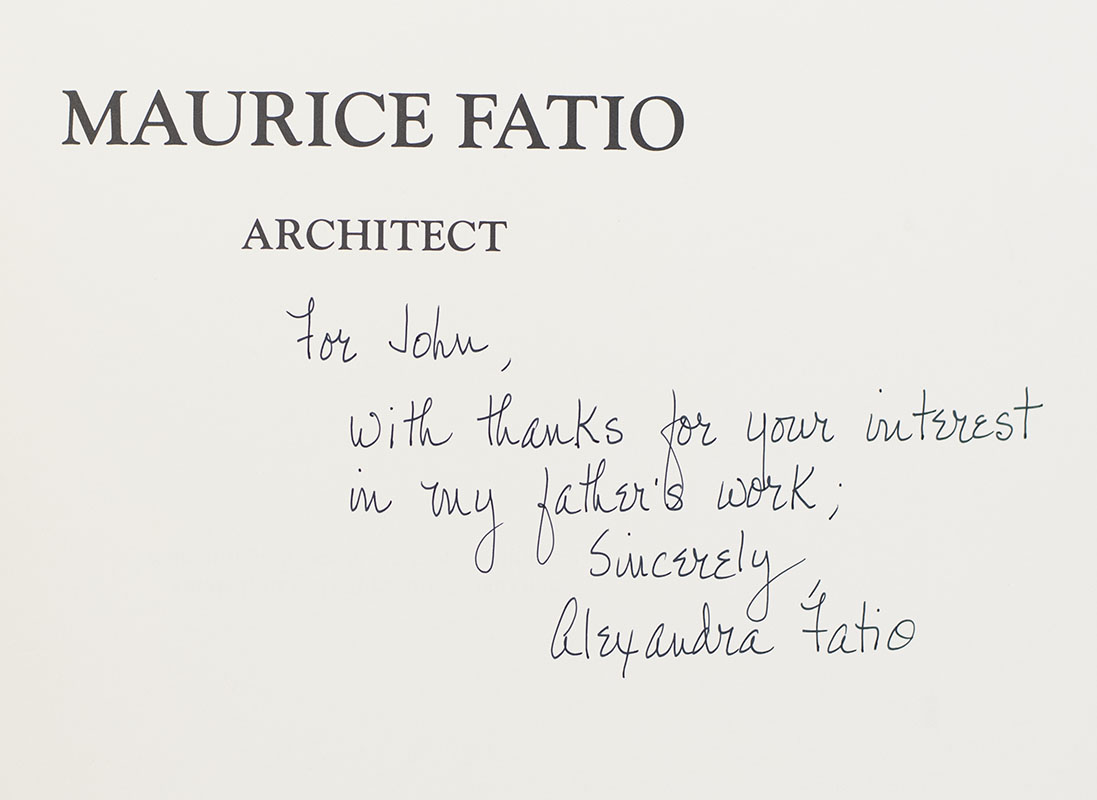 Maurice Fatio: Architect.