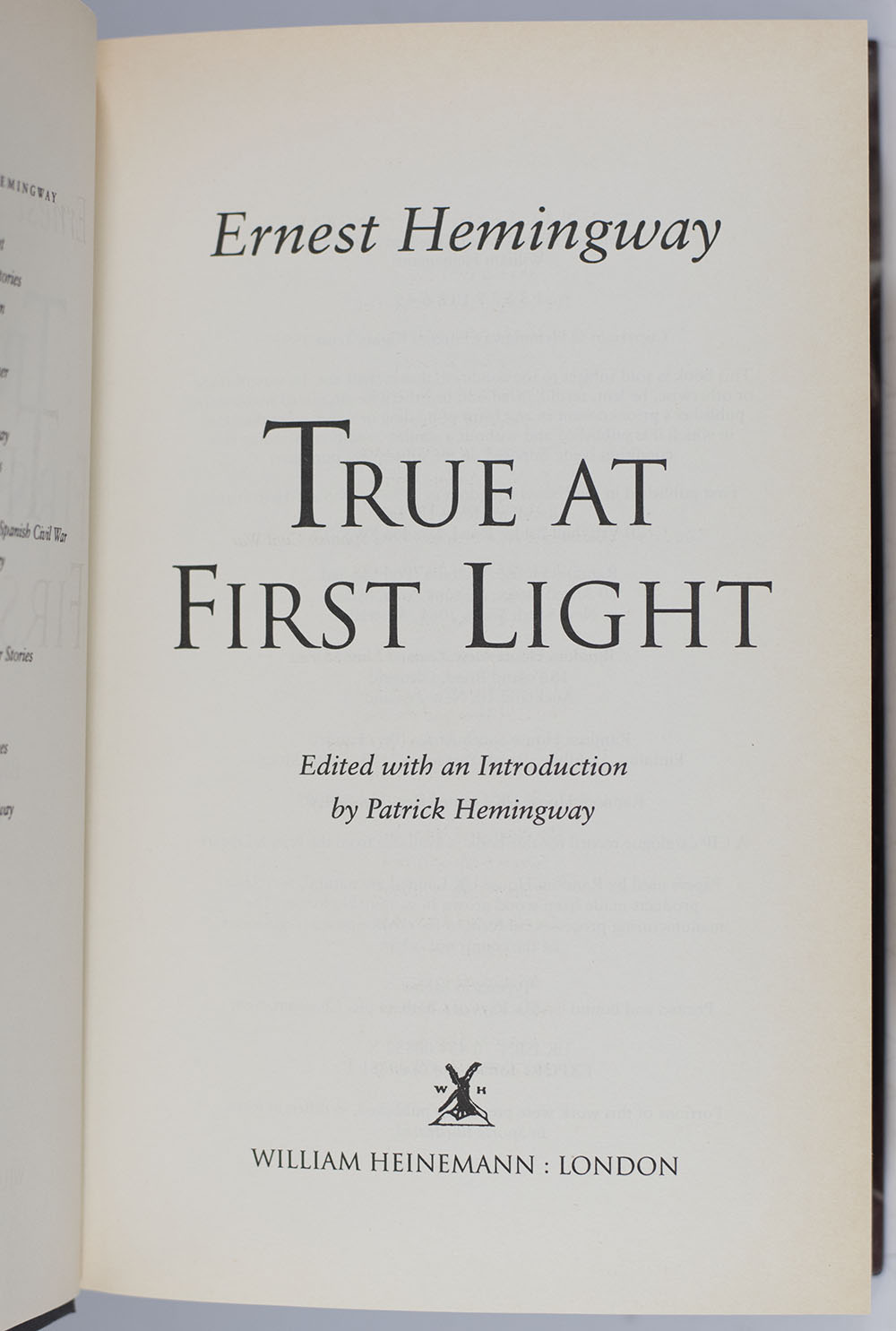 True at First Light.