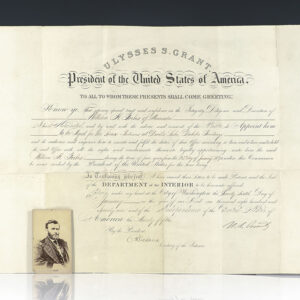 Ulysses S. Grant Signed Presidential Appointment.
