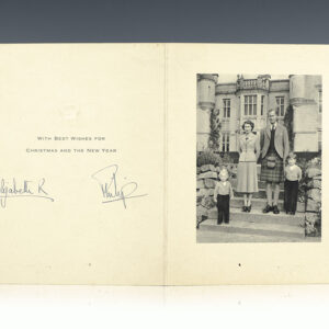 Queen Elizabeth and Prince Philip Signed Royal Christmas Card.