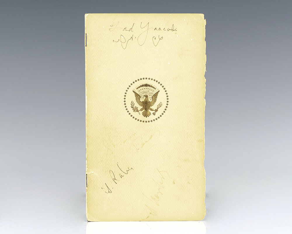 Ceremony for the Signing of the Israel-Palestinian Agreement. September 13, 1993 The White House.