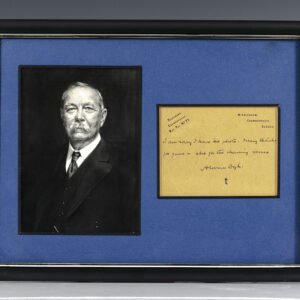 Sir Arthur Conan Doyle Signed Note.