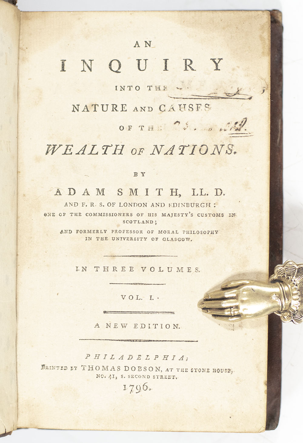 An Inquiry into the Nature and Causes of the Wealth of Nations.
