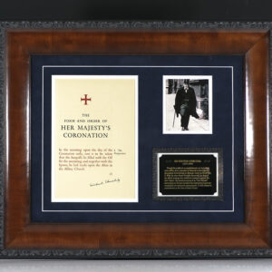 Winston S. Churchill Signed Elizabeth II Coronation Ceremony Program.