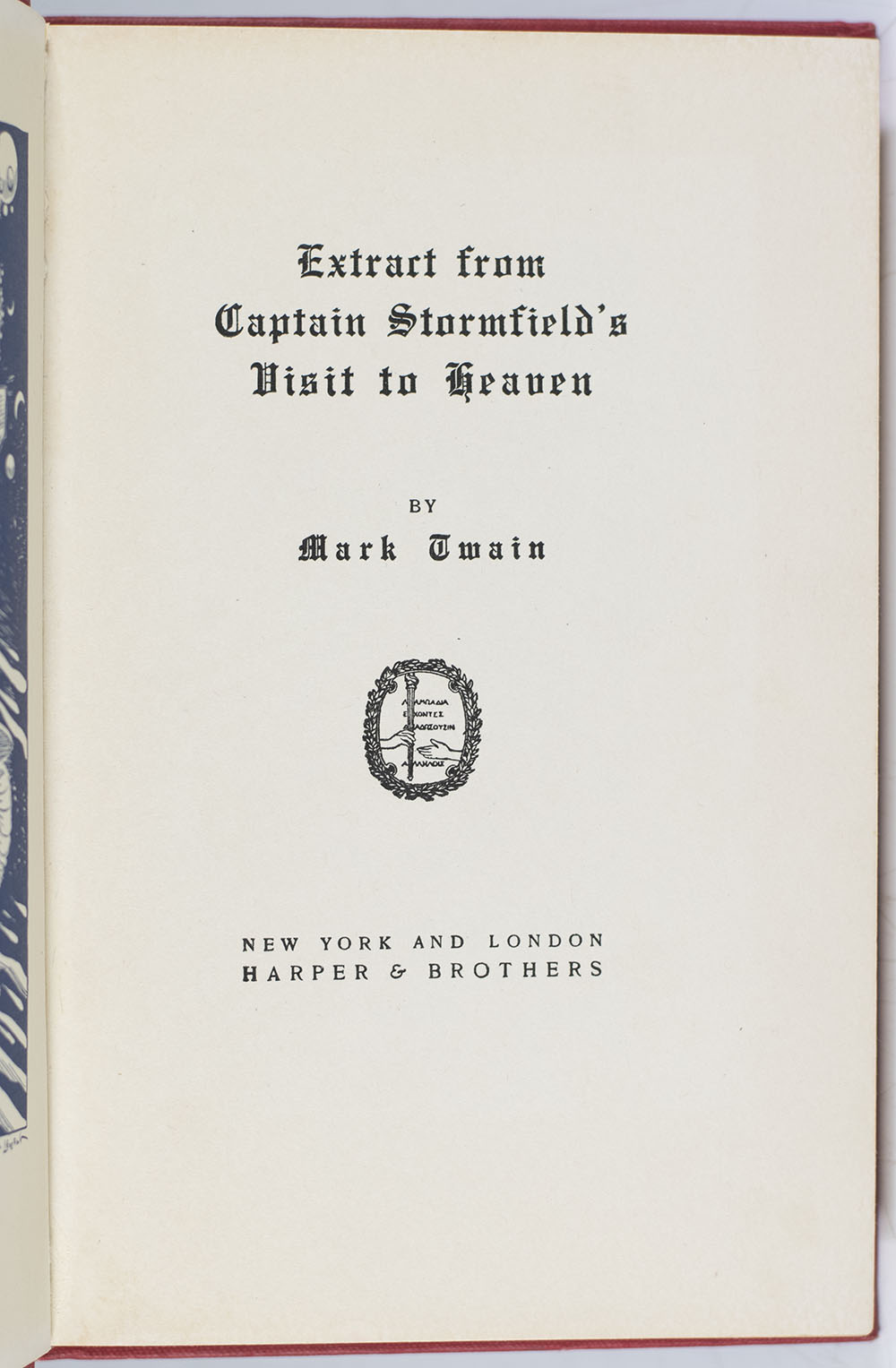 Extract From Captain Stormfield's Visit to Heaven.