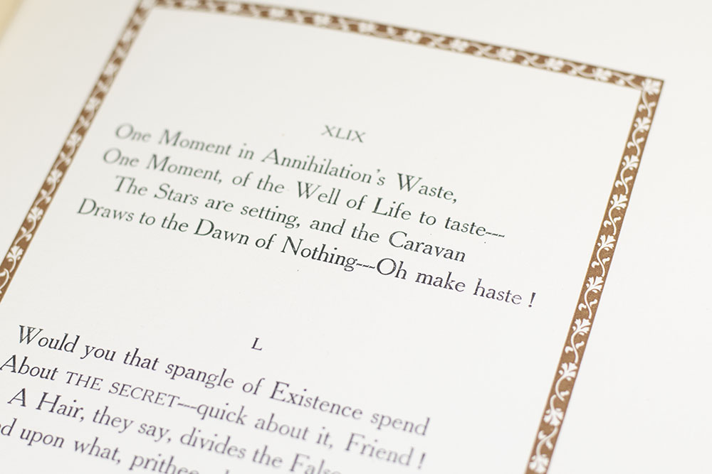 The Rubaiyat of Omar Khayyam.