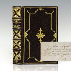 The Boke Named The Governour Devised by Sir Thomas Elyot Knyght. [The Book of the Governor].