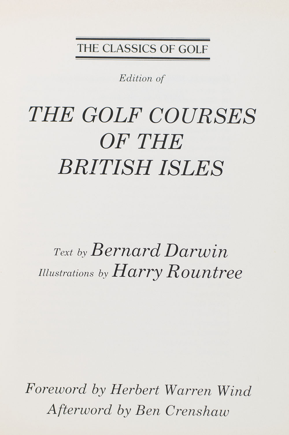 The Golf Courses of the British Isles.