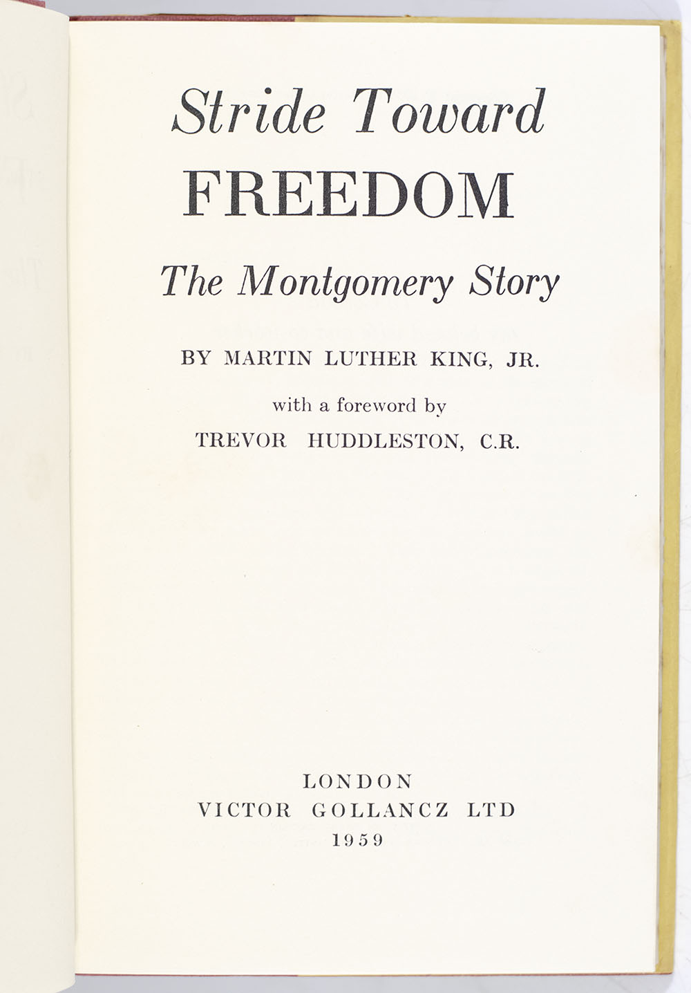 Stride Toward Freedom: The Montgomery Story.