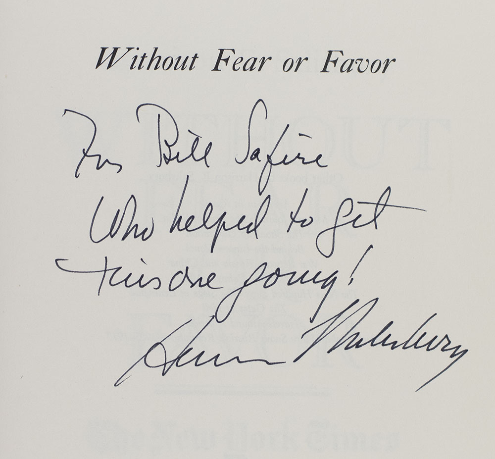 Without Fear of Favor: The New York Times and its Times.