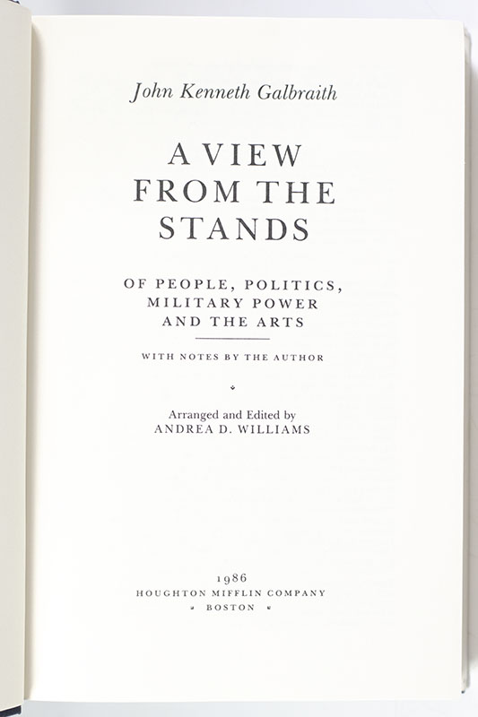 A View From the Stands of People. Politics, Military Power and the Arts.