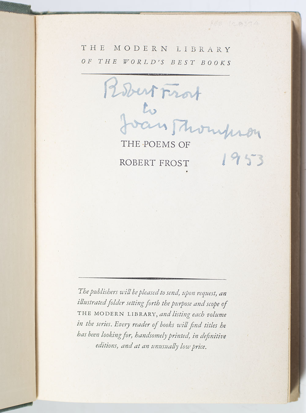 Poems of Robert Frost.