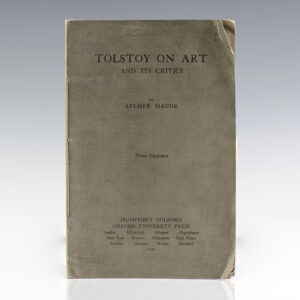 Tolstoy on Art: and its Critics.