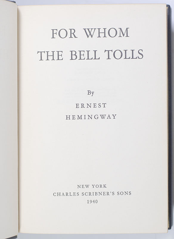 For Whom The Bell Tolls.