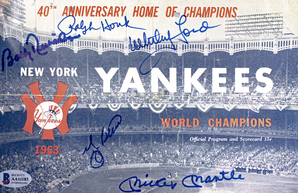 New York Yankees Signed 1963 Program and Scorecard.