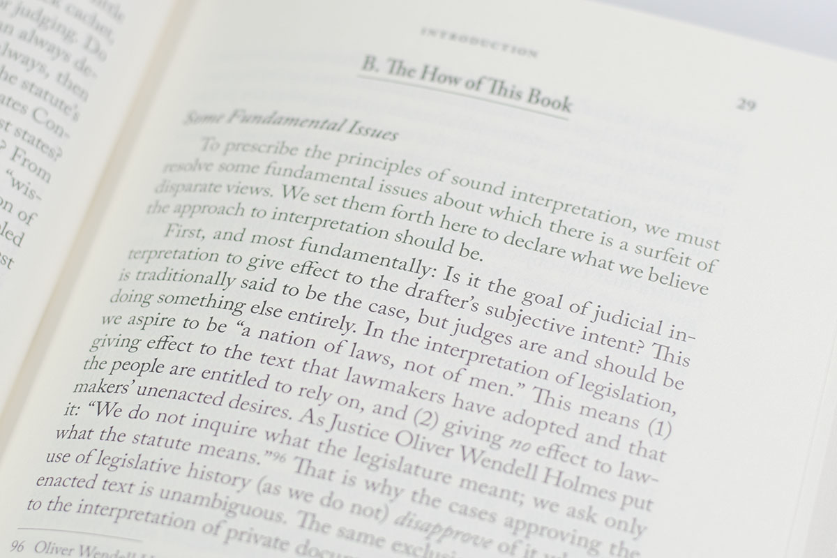 Reading Law: The Interpretation of Legal Texts.
