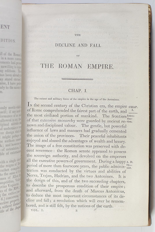 The History of the Decline and Fall of the Roman Empire.