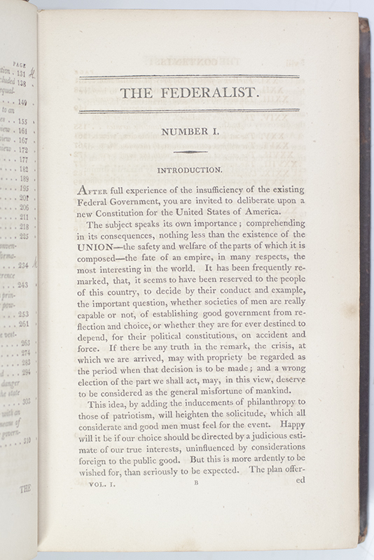 The Federalist, on the New Constitution.