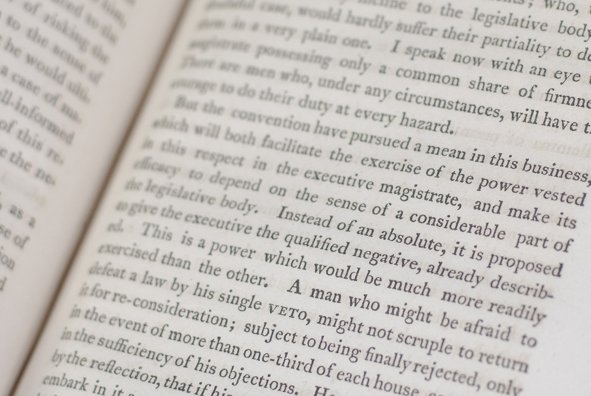 The Federalist, on the New Constitution.