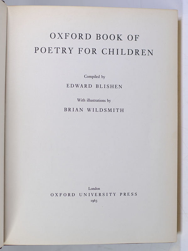 Oxford Book of Poetry for Children.