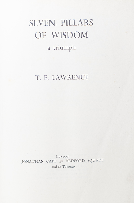 Seven Pillars of Wisdom: A Triumph.