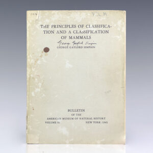 The Principles of Classification and a Classification of Mammals.