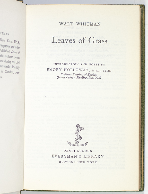 Leaves of Grass.