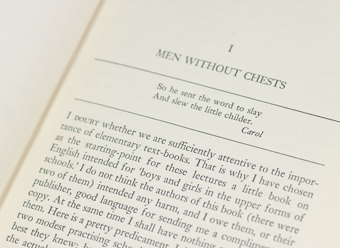 The Abolition of Man.