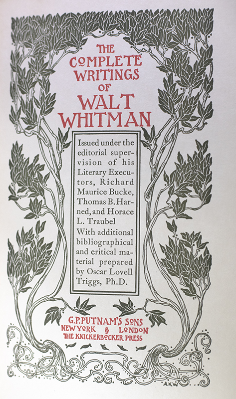 The Complete Works of Walt Whitman.