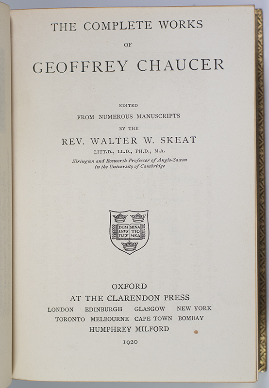 The Complete Works of Geoffrey Chaucer.